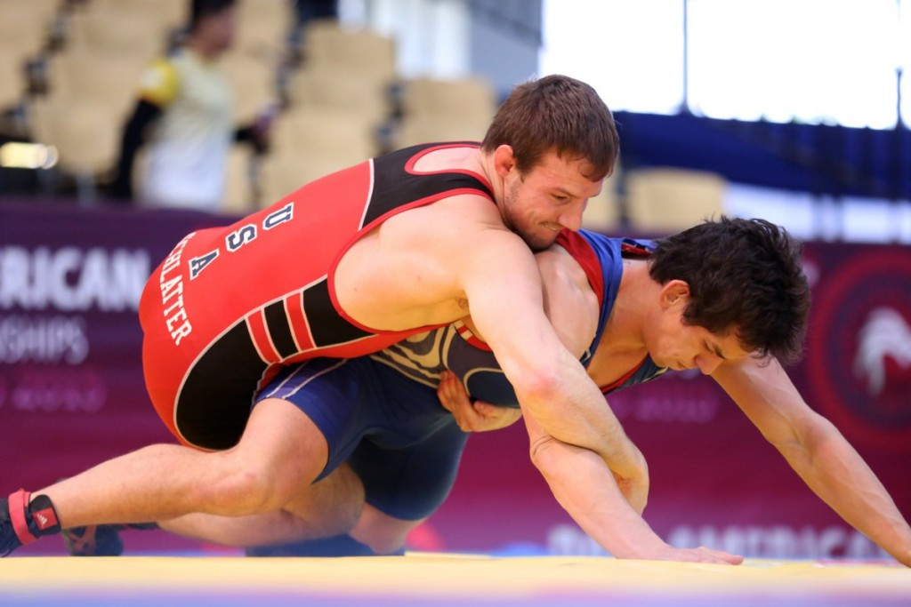 Dustin Schlatter scored 41 points on his way to dominating the 70kg category in Santiago