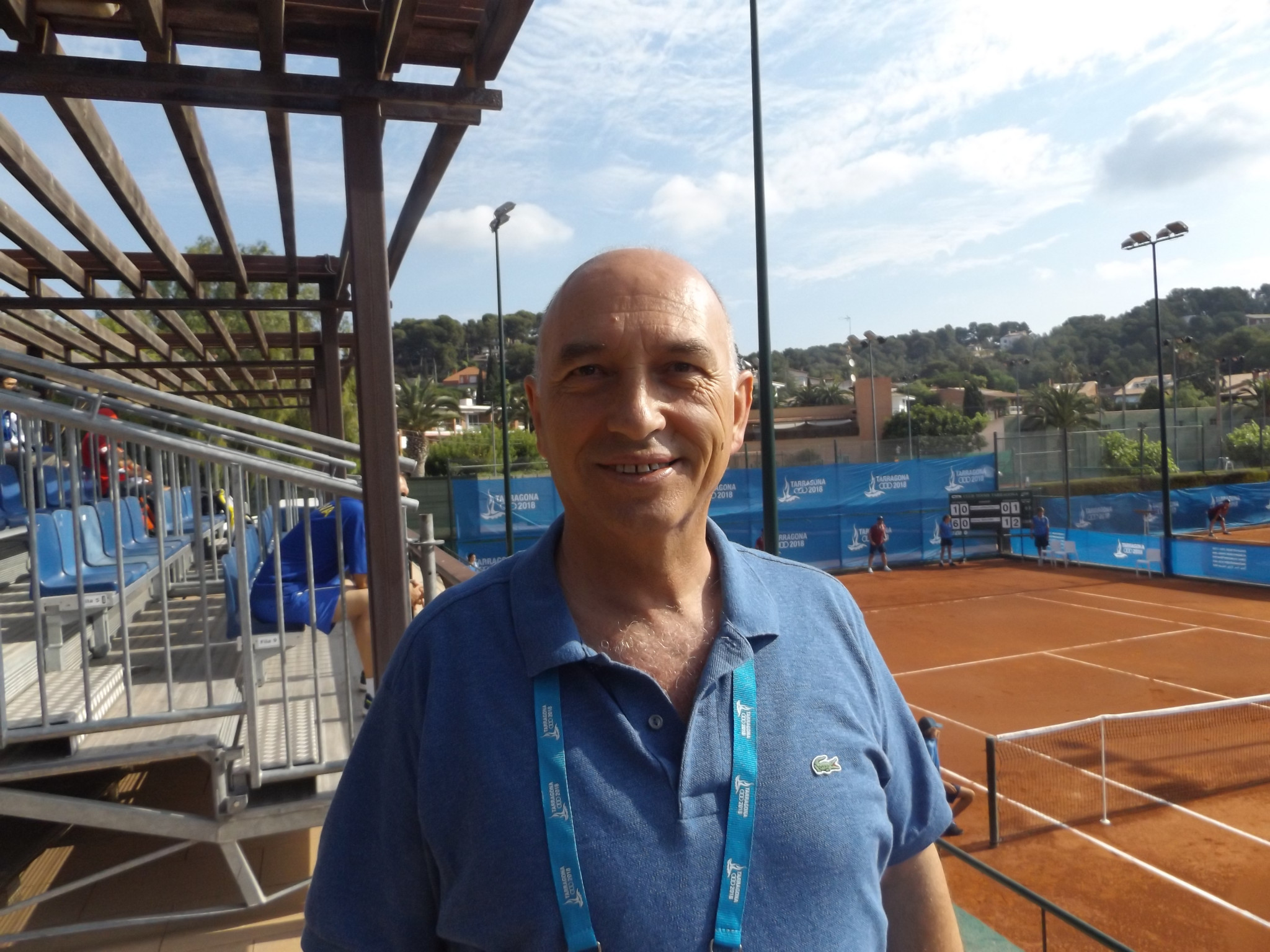 Kosovo National Olympic Committee President Besim Hasani is enjoying his country's first experience of the Mediterranean Games but is hoping for some medals ©ITG