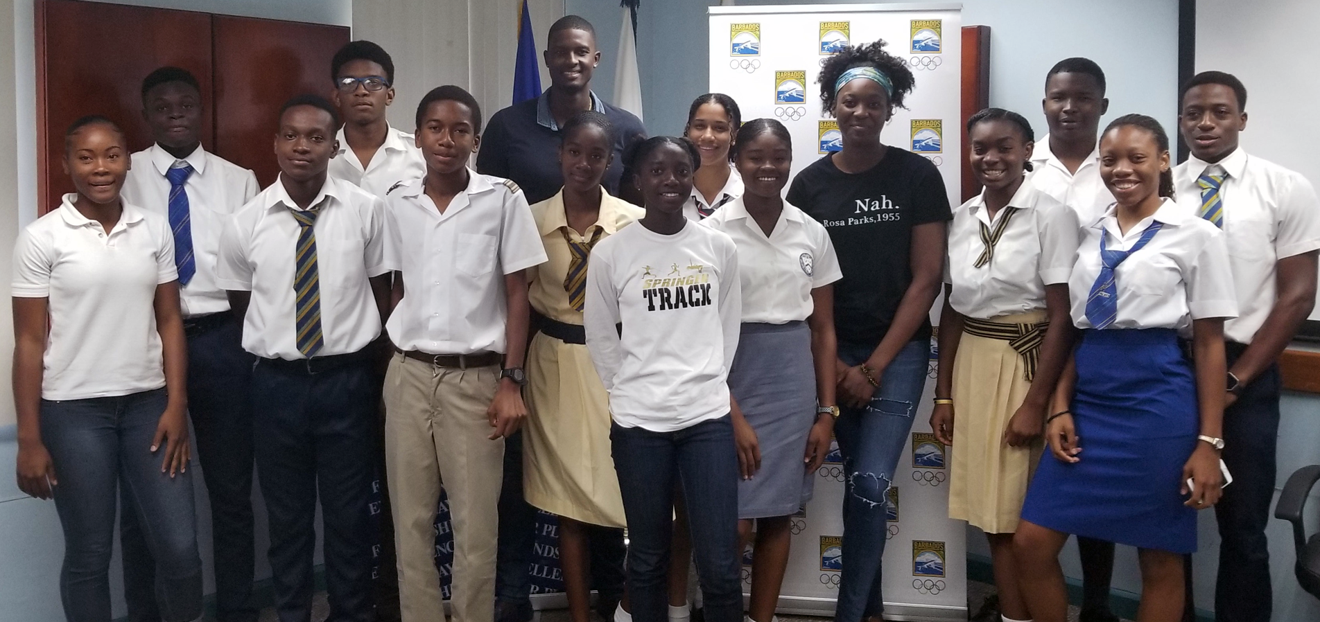 The Barbados Olympic Association held a "sports lab" last week for secondary school athletes to celebrate Olympic Day ©BOA
