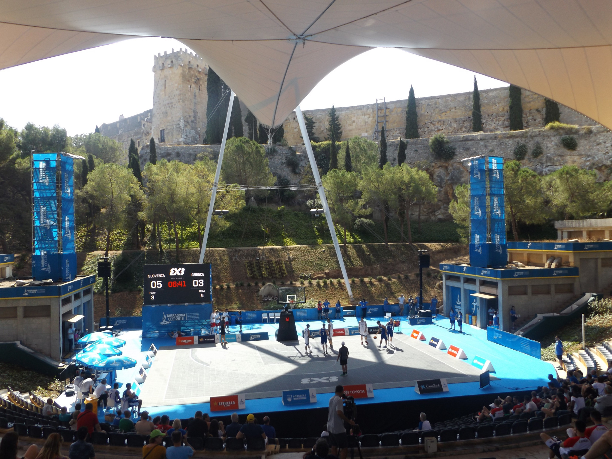 The 3x3 basketball was played in one of the more notable venues ©ITG