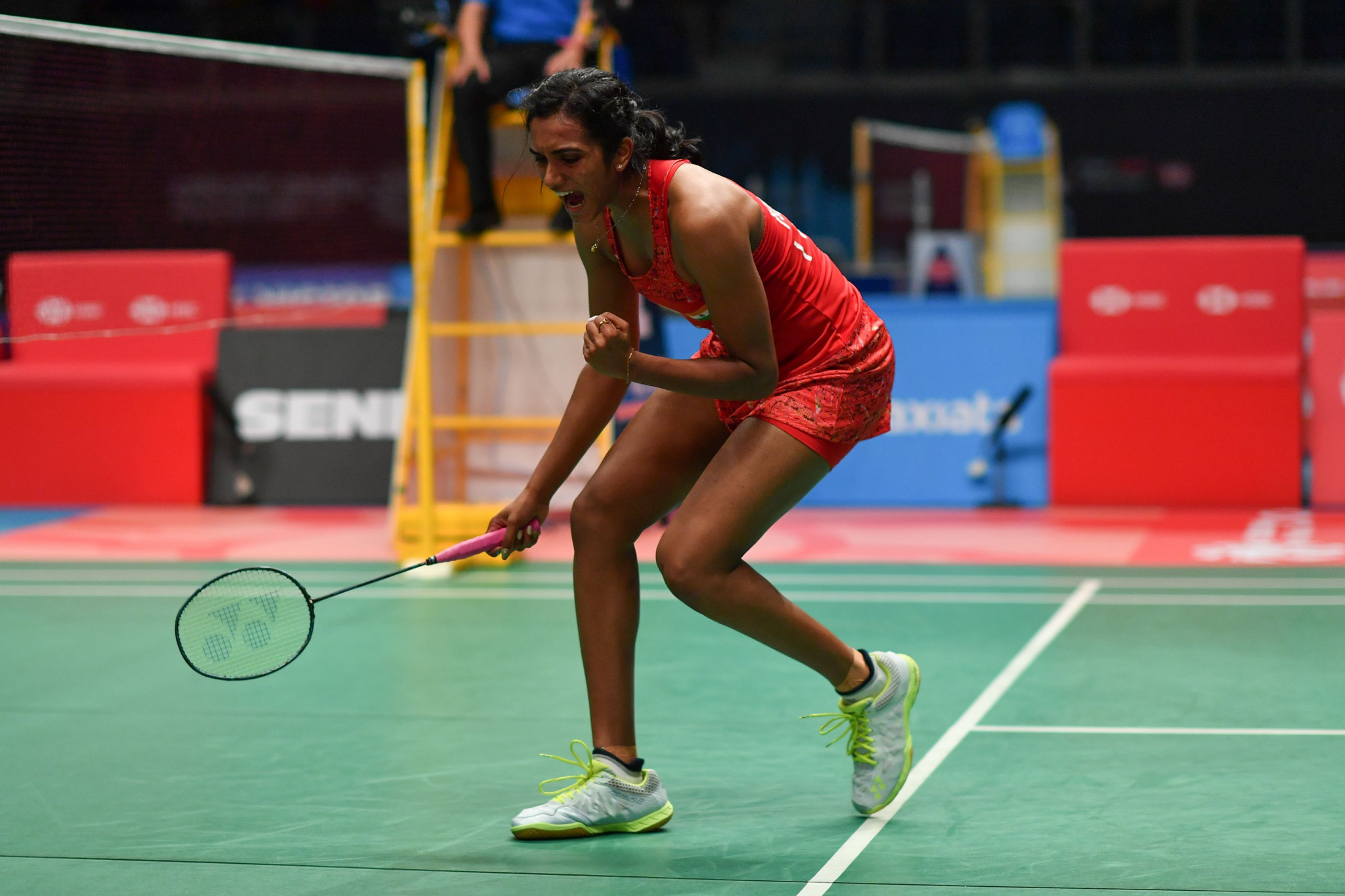 PV Sindhu won a repeat of the Olympic final against Spain's Carolina Marin  ©Getty Images