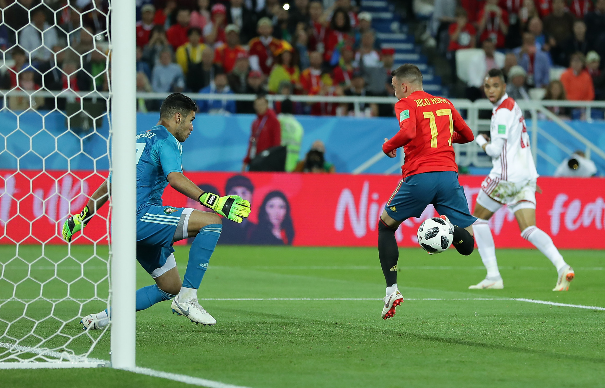 Iago Aspas was the beneficiary of a VAR decision which saw Spain finish top of the group ©Getty Images