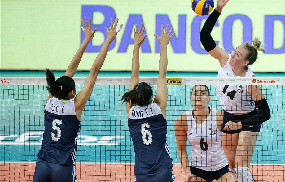 The United States knocked out hosts China ©FIVB