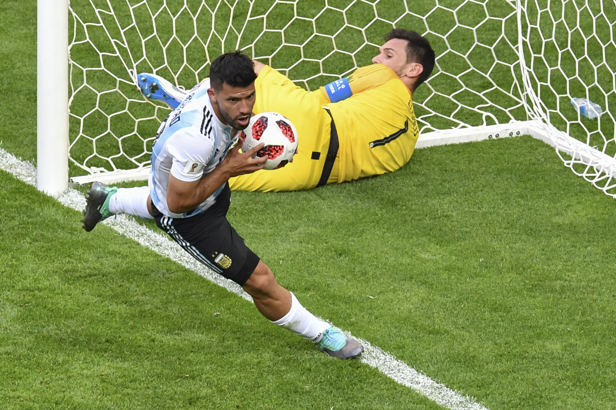Sergio Aguero scored a late goal for Argentina, but it was not enough ©Getty Images