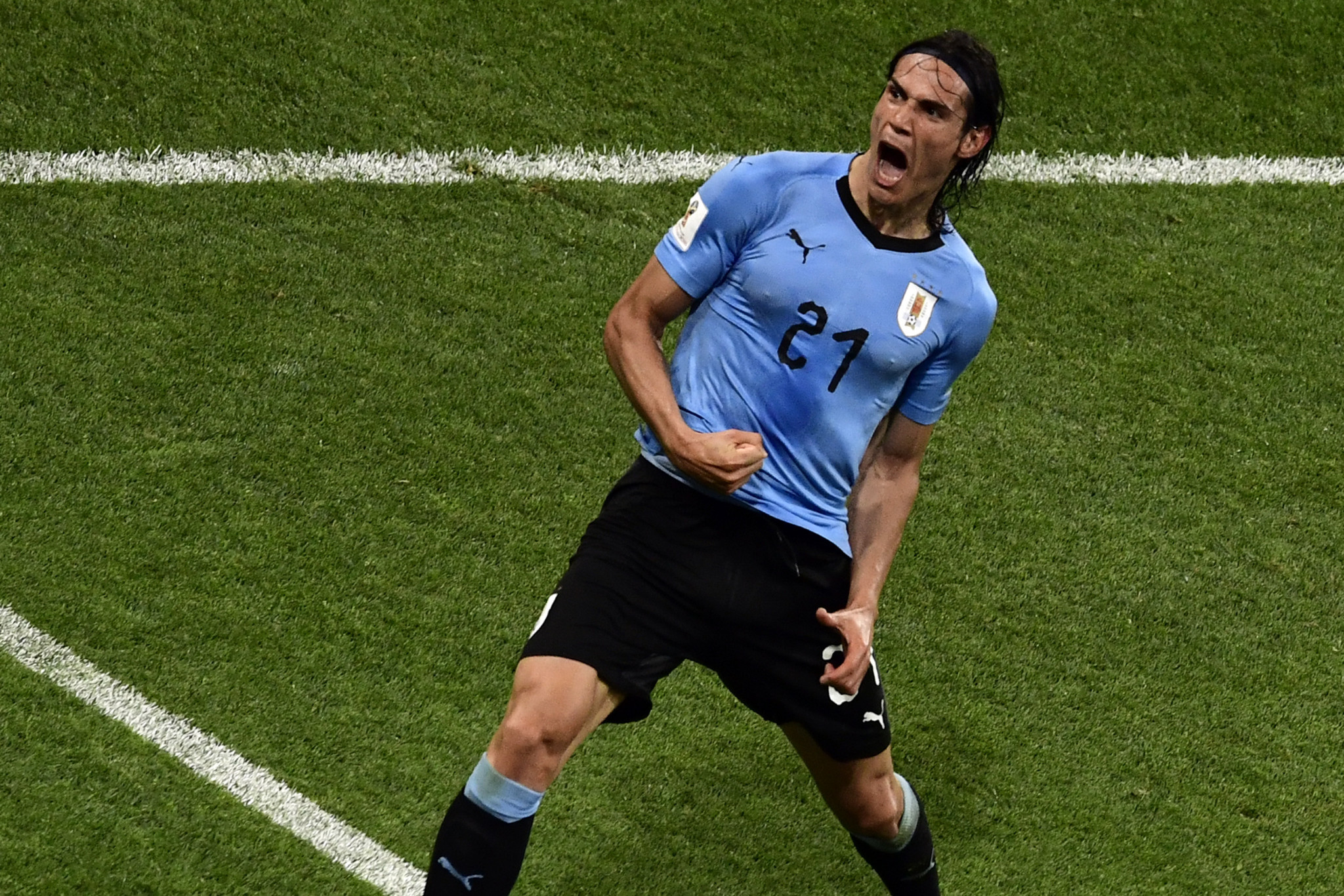 Edinson Cavani starred for Uruguay against Portugal ©Getty Images