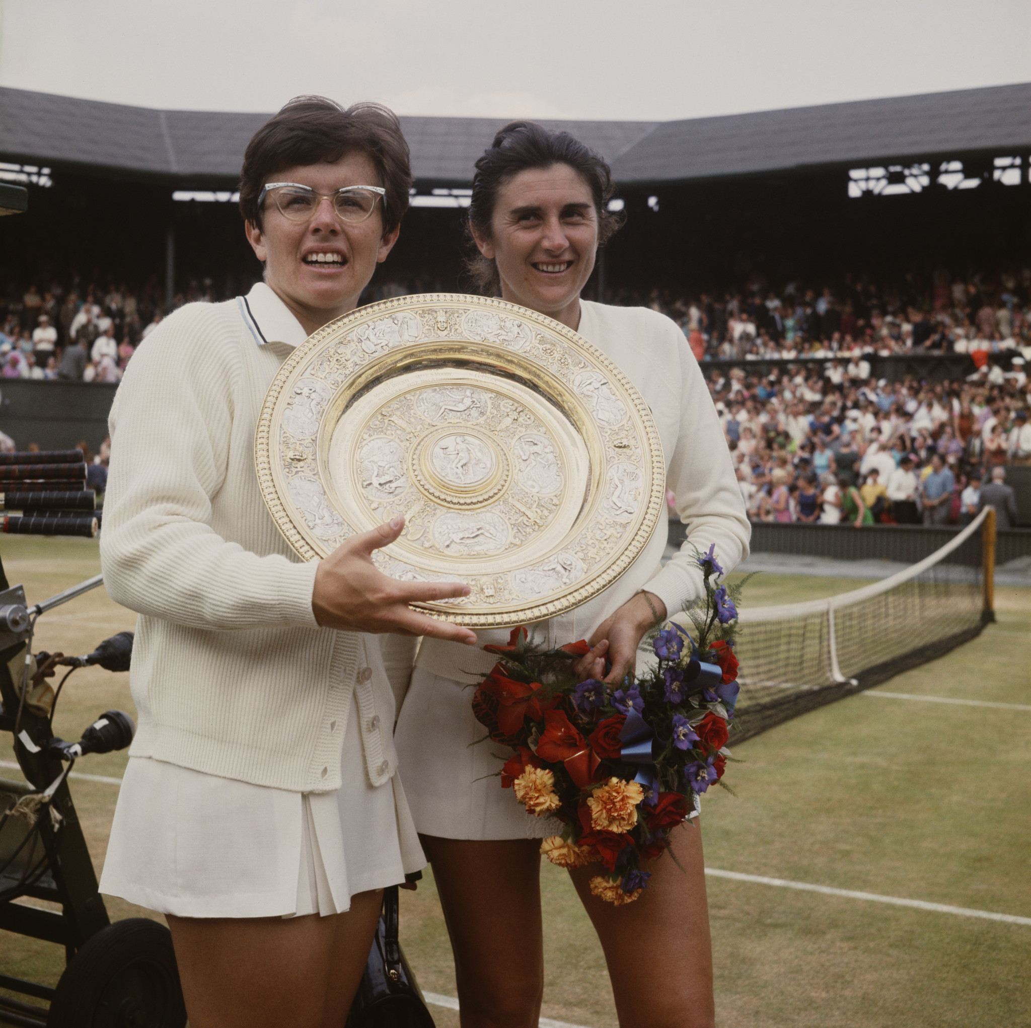 Billie Jean King won the first women's final of the open era at the 1968 Wimbledon Championships, beating Australia's Judy Tegart 9-7, 7-5 in the final ©Getty Images