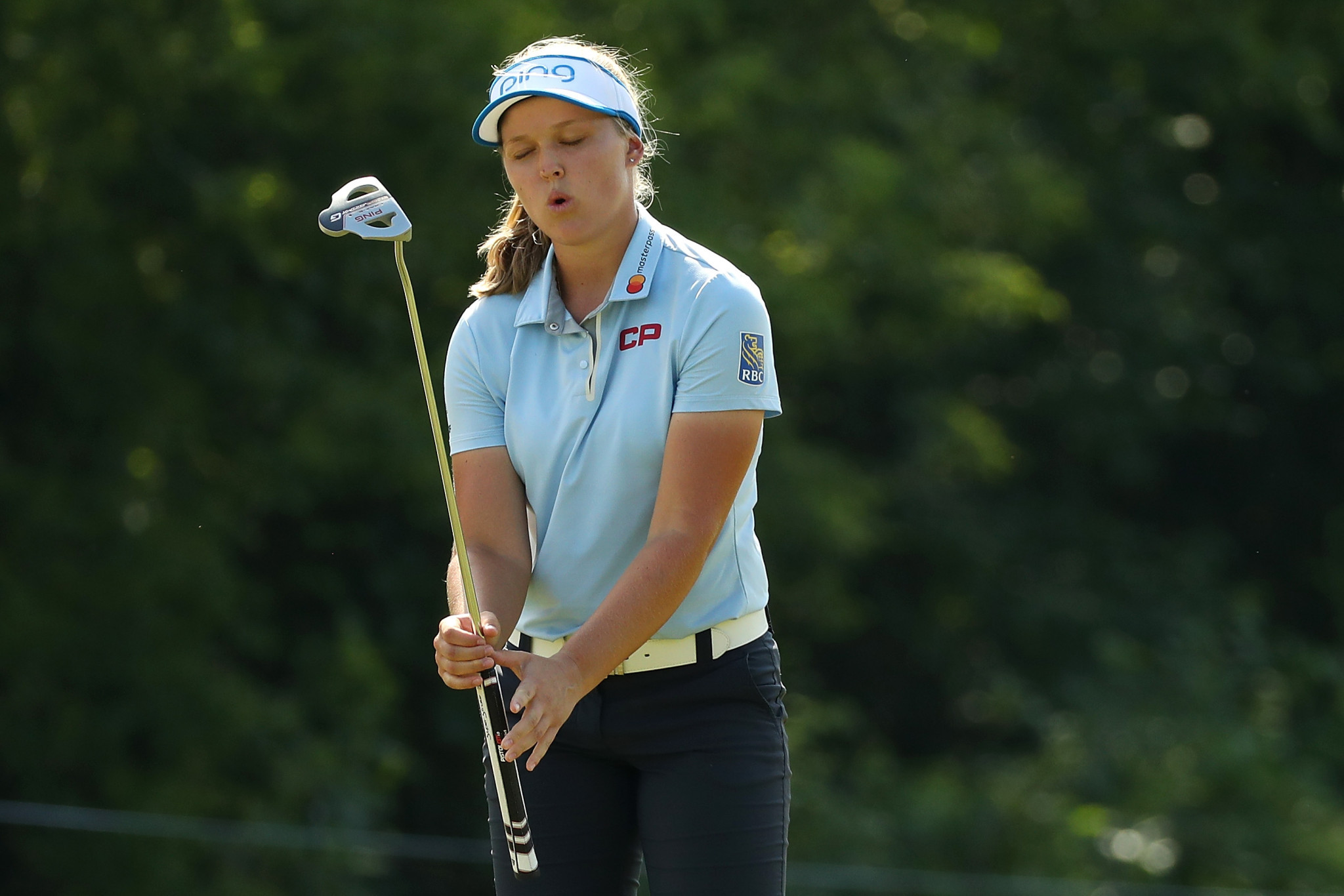 Brooke Henderson started brightly today, opening up a two shot lead on the front nine, before falling two shots behind in the space of three holes on the back ©Getty Images