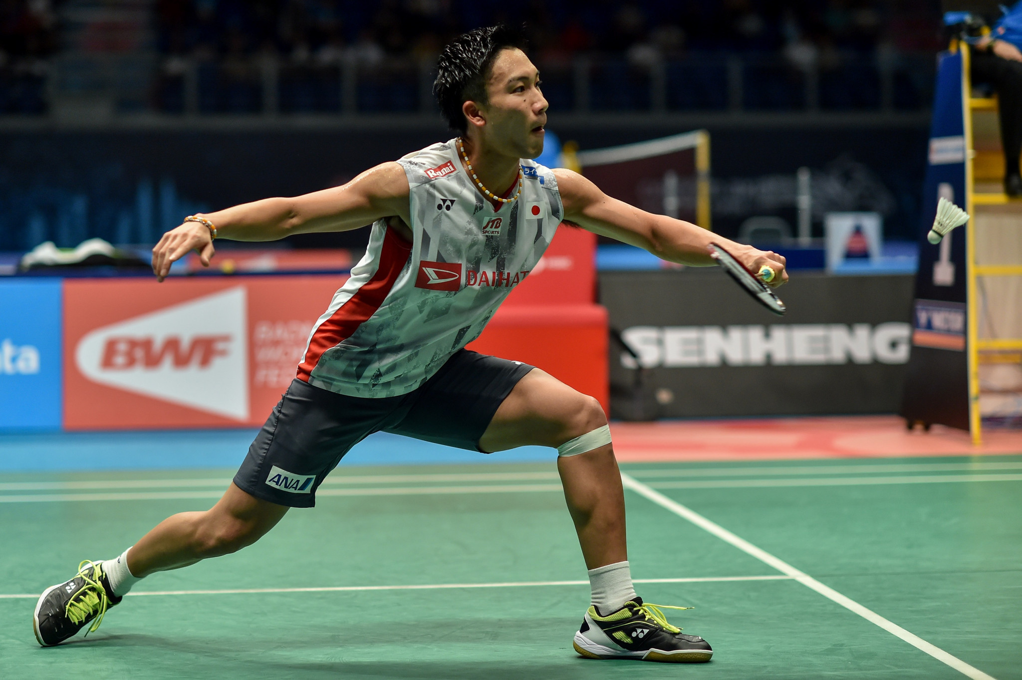 Kento Momota battled to a tough first round victory ©Getty Images