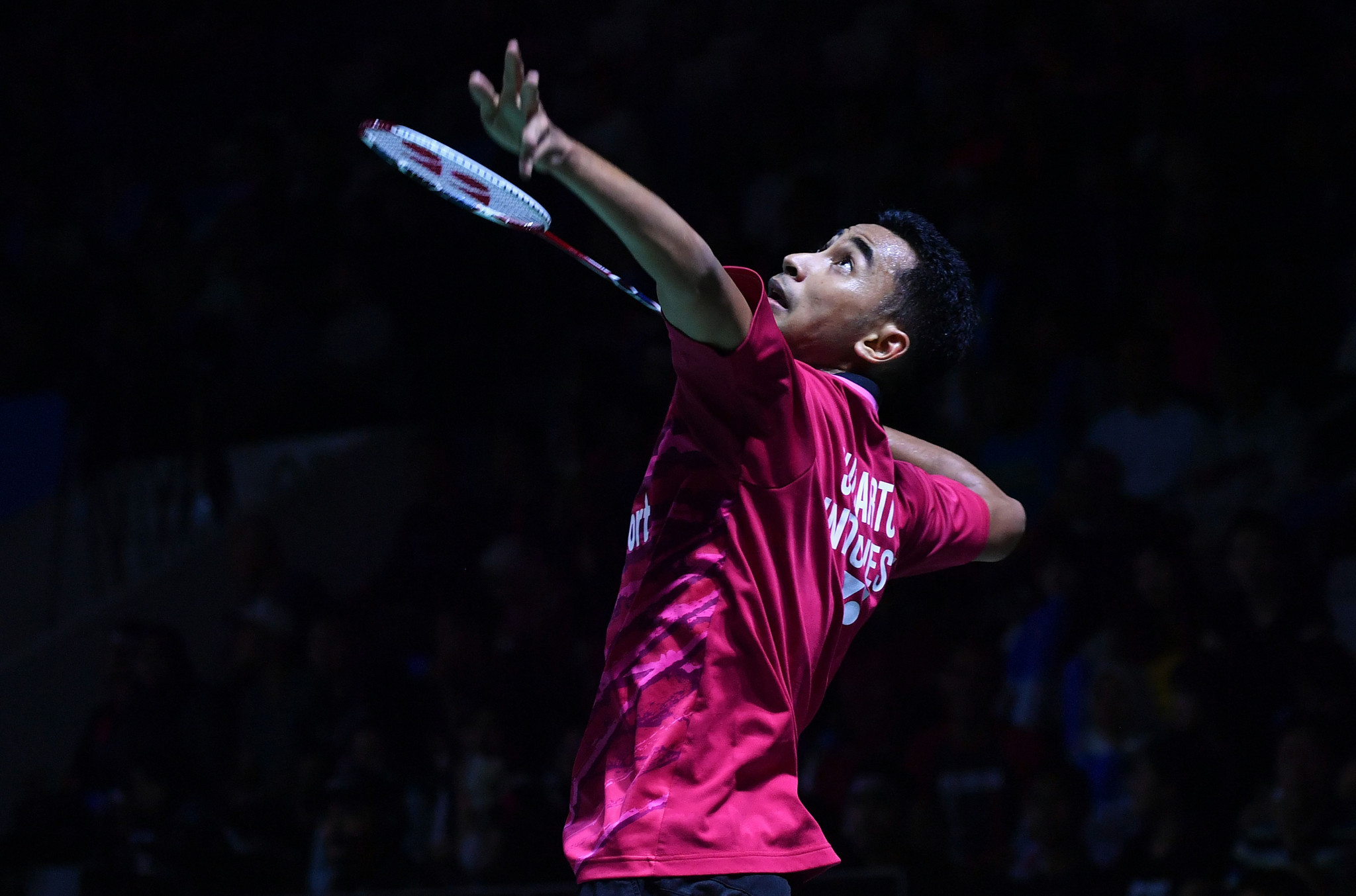 Tommy Sugiarto kept home hopes alive in the men's singles ©Getty Images