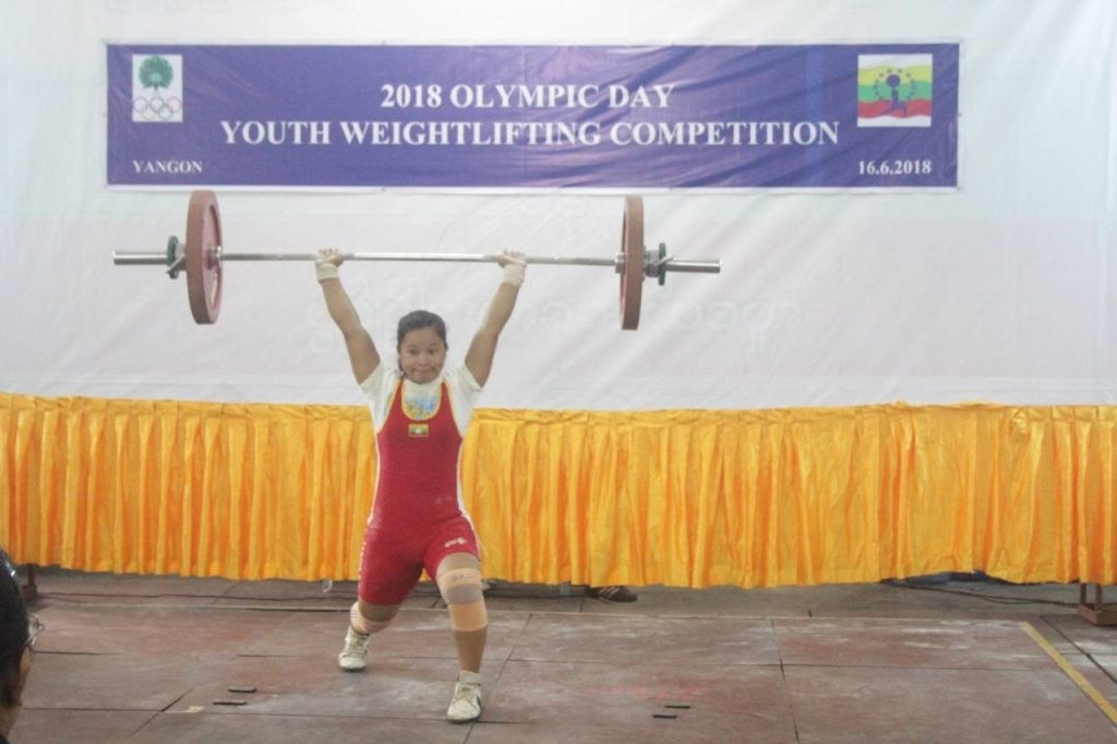 Myanmar Weightlifting Federation host youth event for Olympic Day