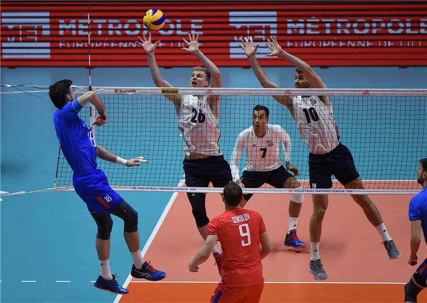 Russia beat the United States to finish top of Pool B at the FIVB Men's Nations League Finals ©FIVB