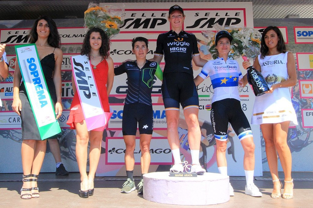 Kirsten Wild won stage two of the Giro Rosa in a sprint finish ©Twitter/GiroRosaCycling