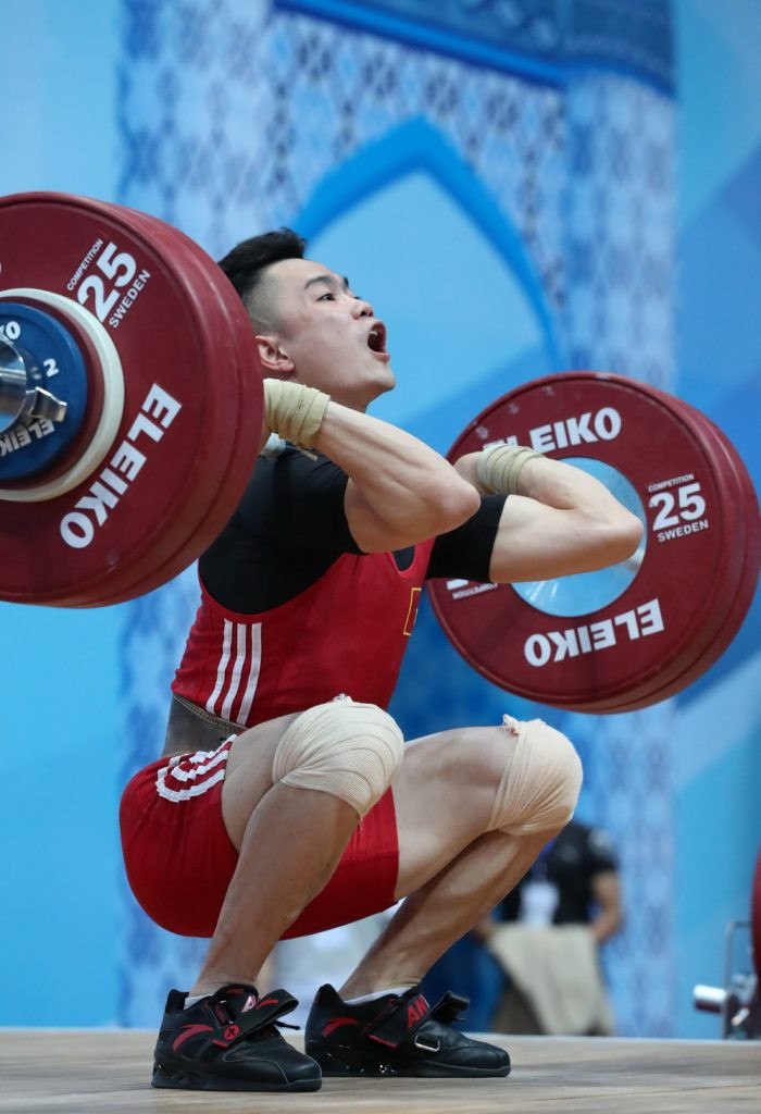Vietnam’s Lai Gia Thanh claimed a clean sweep of gold medals in the men's 56kg event ©IWF