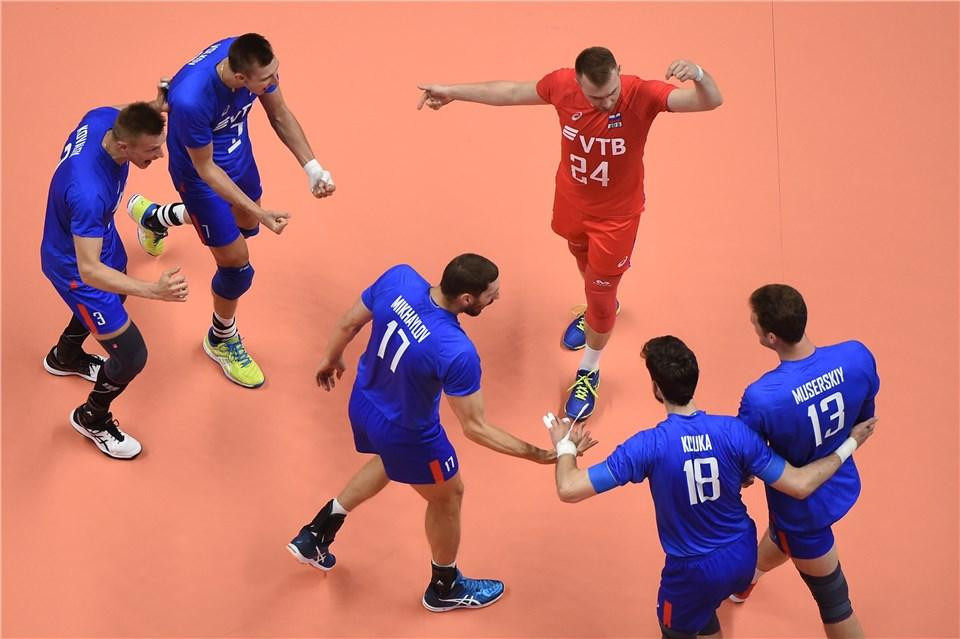 Russia overcame hosts France in the final to win the inaugural men's Volleyball Nations League ©FIVB