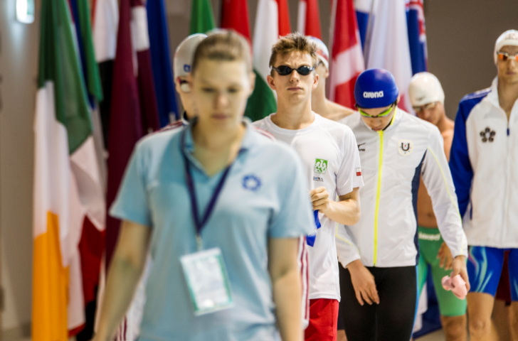 Tense moments as competitors in the team event, the last on the programme of the FISU World University Modern Pentathlon Championship in Budapest, prepare for their swim ©FISU