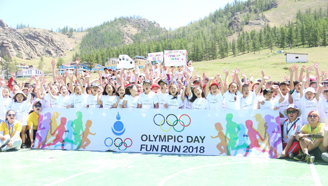 Mongolia also held events to celebrate Olympic Day ©MNOC