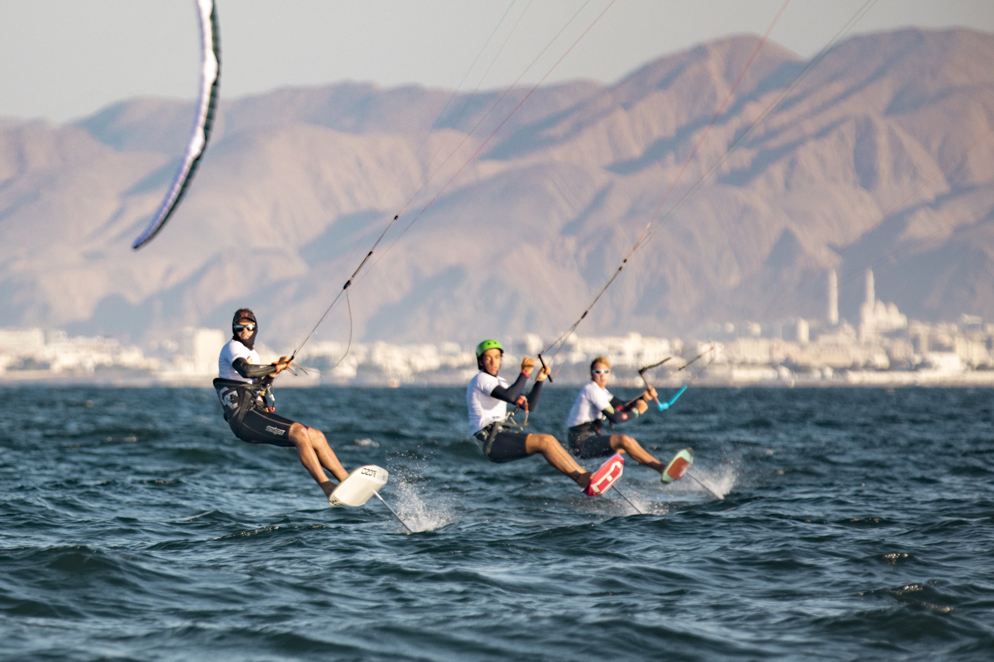 Nico Parlier is among the leaders at the kiteboarding event ©IKA Formula Kite World Championships
