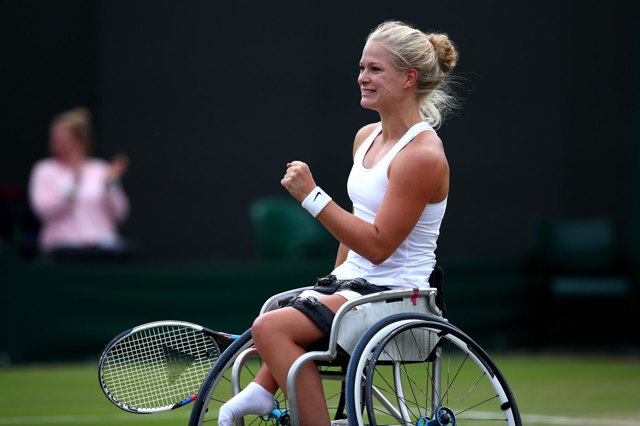 The Netherlands' Diede De Groot won the Wimbledon wheelchair singles title in 2017 ©Getty Images