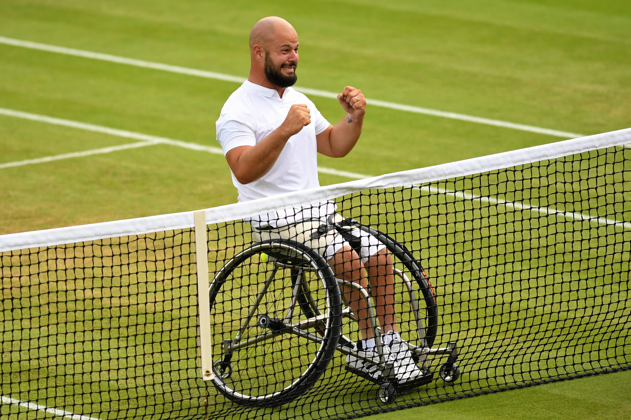 Sweden's Stefan Olsson won the men's wheelchair tennis event at Wimbledon last year ©Getty Images