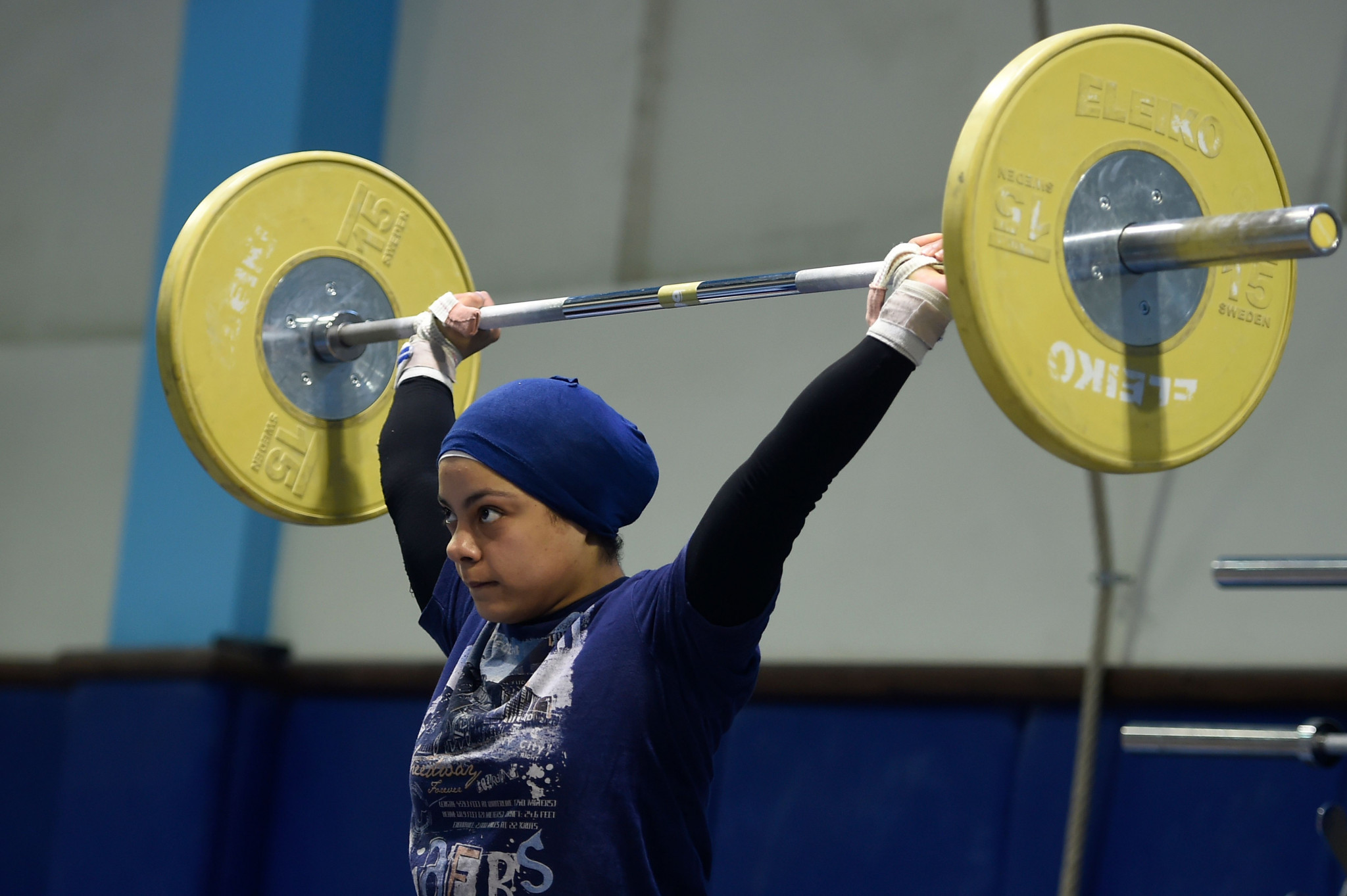 Egypt’s Sara Ahmed claimed a clean sweep of the women’s 69 kilograms gold medals at the 2018 IWF Junior World Championships in Tashkent ©Getty Images
