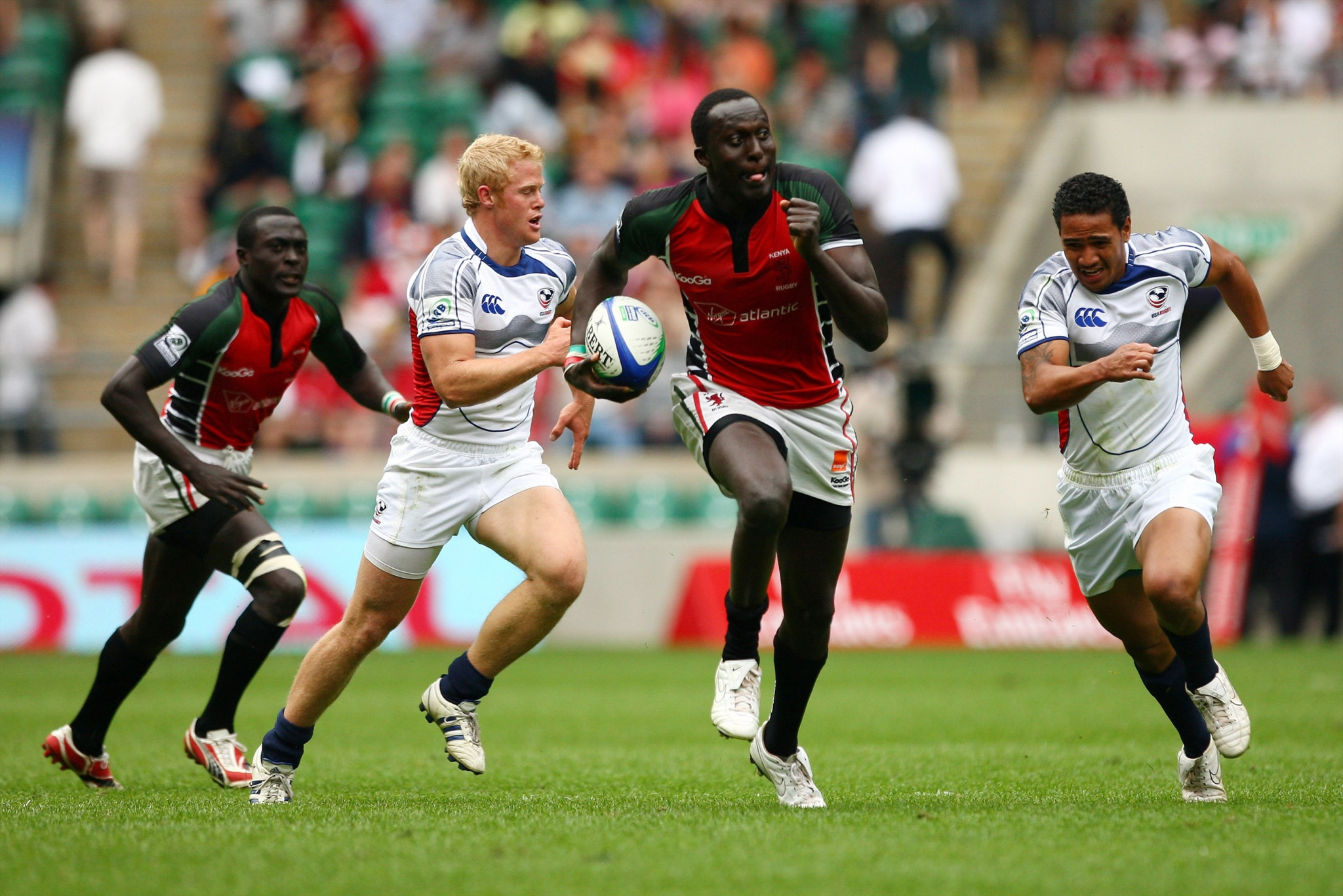 Humphrey Kayange is considered one of Kenya's greatest players and in 2009 was nominated for World Sevens Player of the Year after leading his side to the World Cup semi-final ©Getty Images