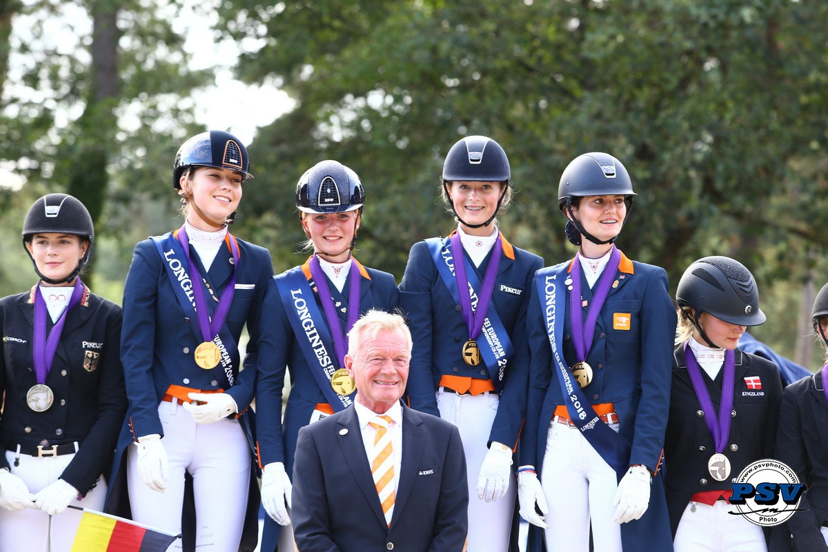 Netherlands win junior team competition at FEI age group European Dressage Championships