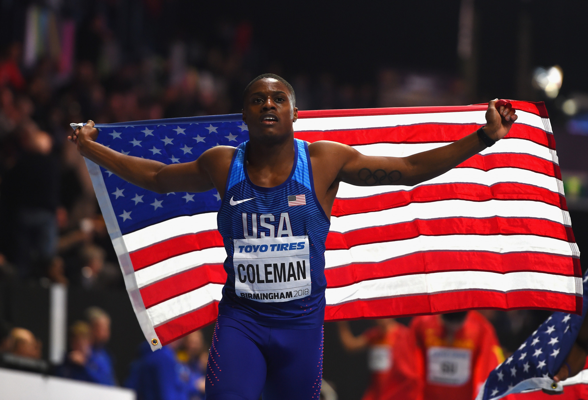 World indoor 60m champion Christian Coleman returns to action after injury at tomorrow's IAAF Diamondl League meeting in Rabat ©Getty Images  