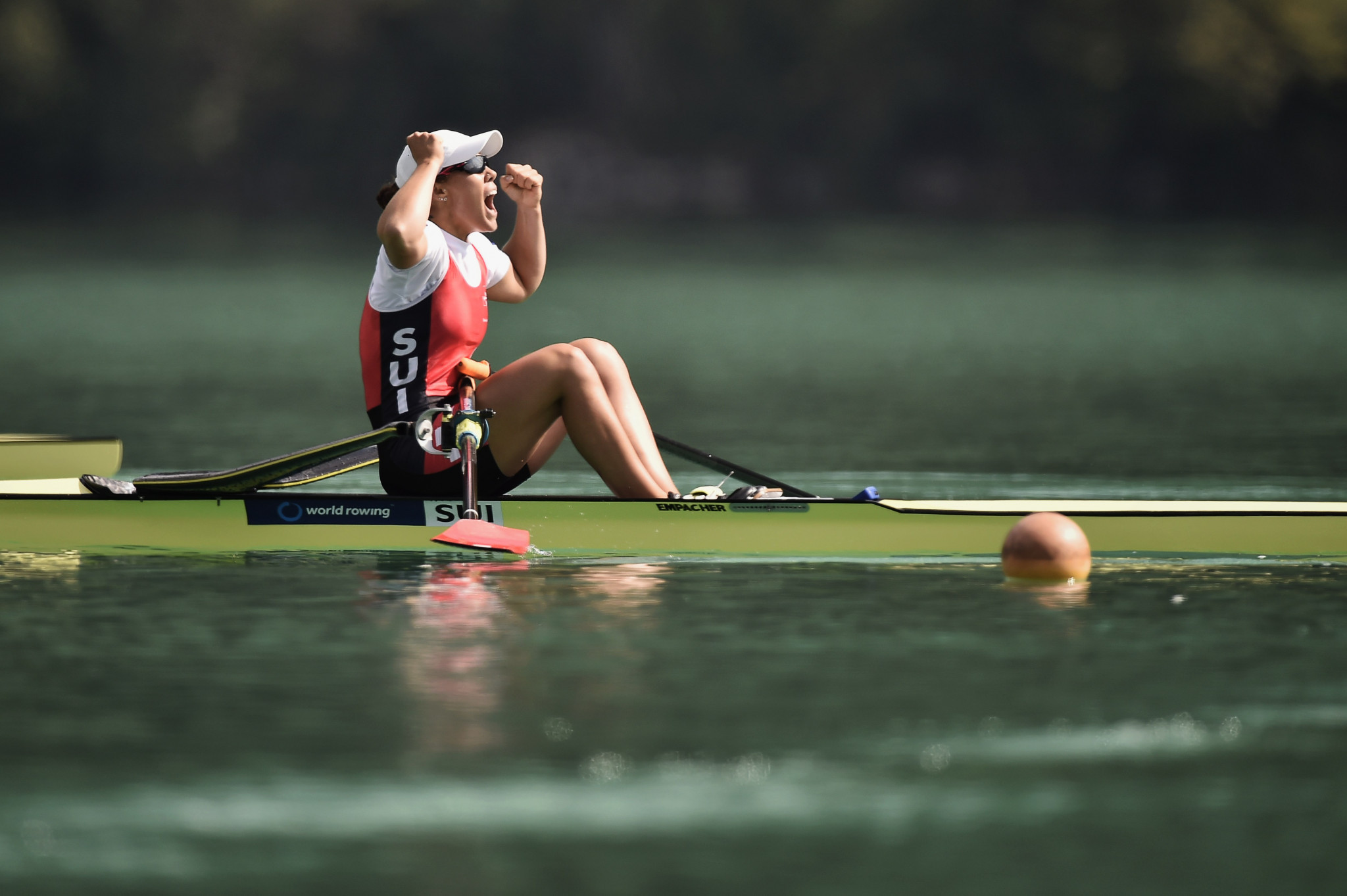 Switzerland's singles sculls world champion Jeannine Gmelin will renew her rivalry with Austrian Magdalena Lobnig on home water ©Getty Images