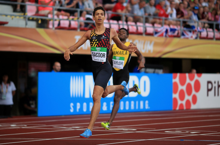Belgium's Jonathan Sacoor was an assured winner of the 400m gold at the IAAF World Under-20 Championships in Tampere, Finland today ©Getty Images  