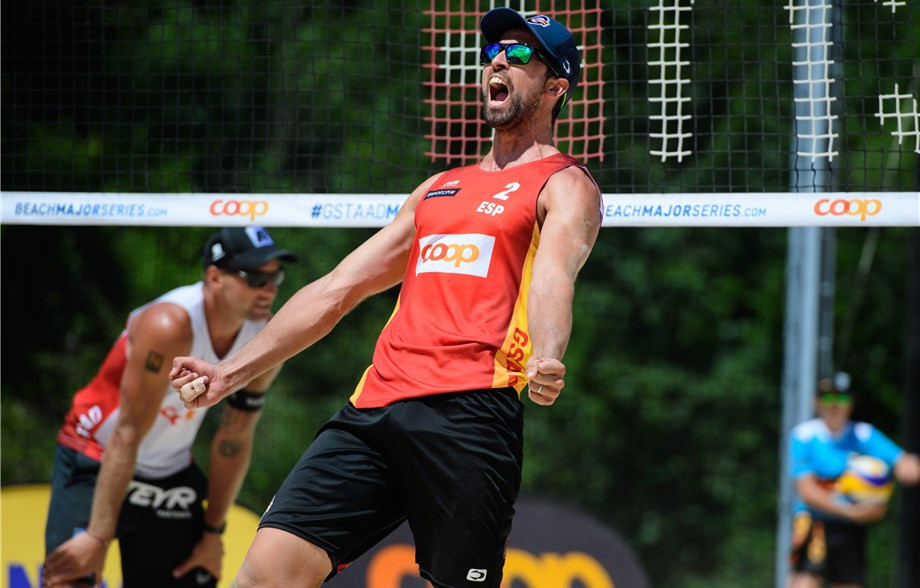 Spain are one of the four countries still in contention to win the men's event ©FIVB
