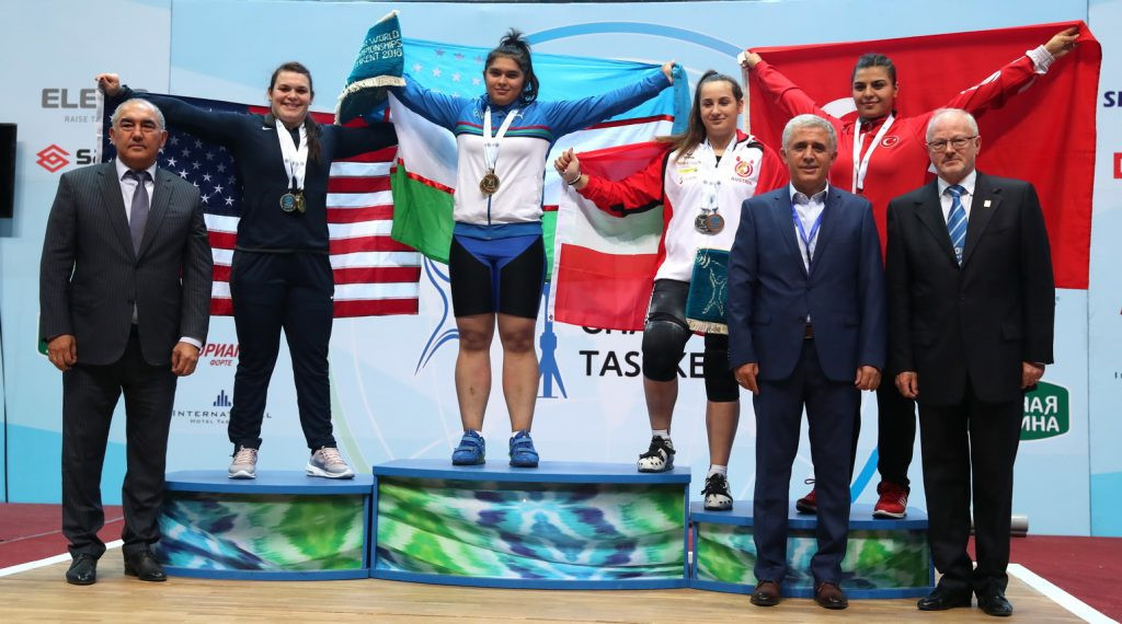 Dolera Davronova claimed a third overall gold medal for hosts Uzbekistan after winning the women's 90 kilograms title at the IWF Junior World Championships in Tashkent ©IWF