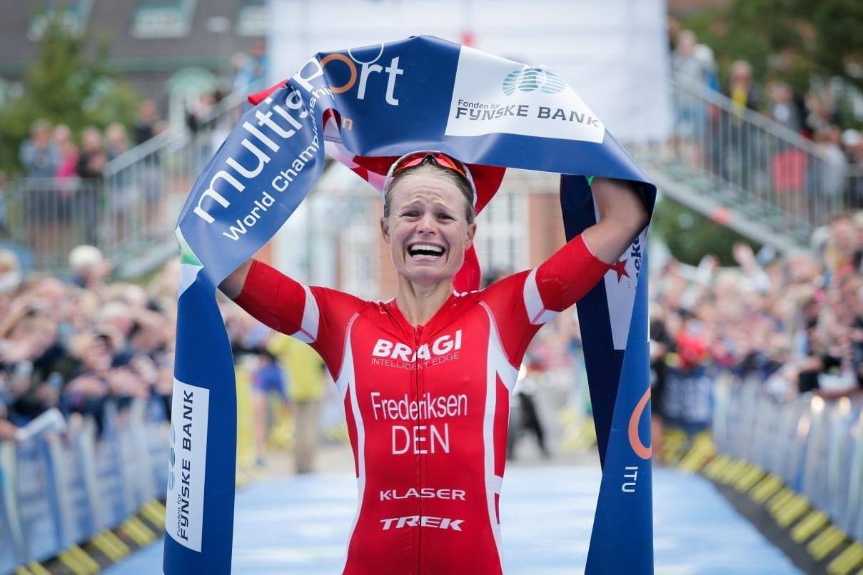 Helle Frederiksen delighted the home crowd by claiming the elite women’s long-distance title on the final day of the ITU Multisport World Championships in Denmark ©ITU Multisport World Championships Festival/Facebook