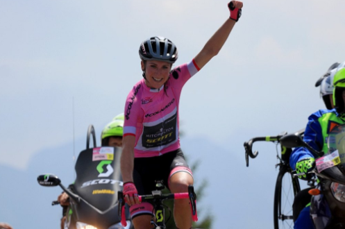 Annemiek van Vleuten strengthens her grip on a first Giro Rosa title by winning the penultimate stage up to Monte Zoncolan ©Twitter