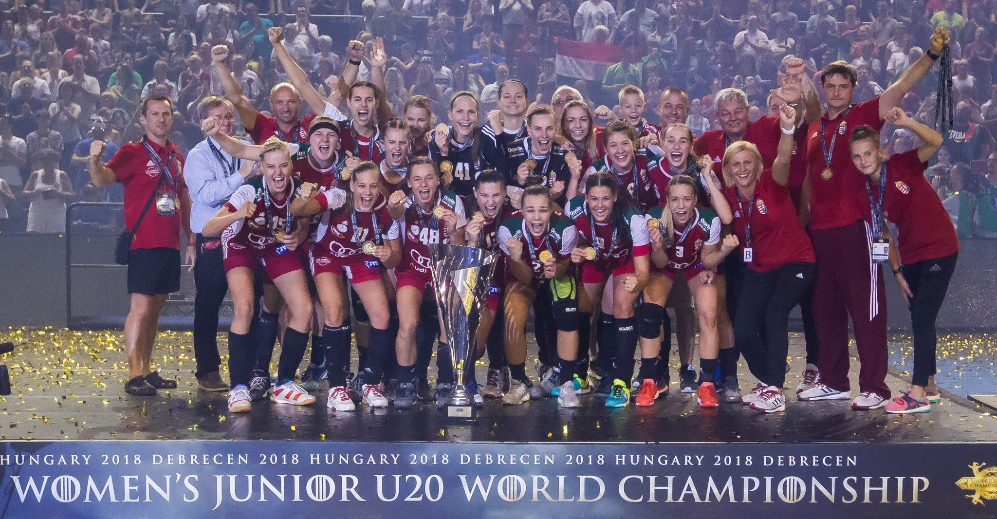 Hungary won the world junior title on home soil ©IHF