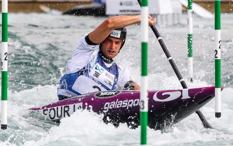 Australia's Lucien Delfour missed out by five places in the second heat ©ICF