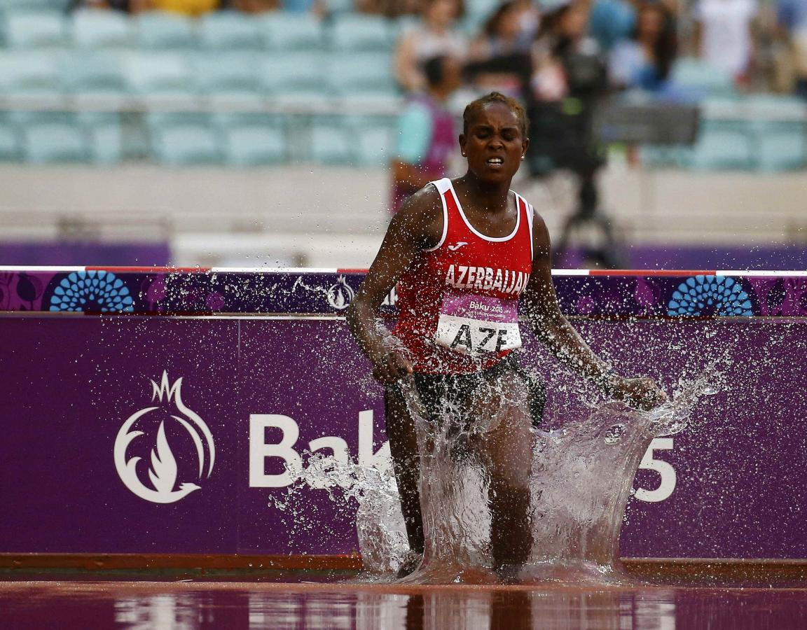 Azerbaijan's Cheltu Beji was stripped of her European Games gold medal she had won in the 3,000m steeplechase at Baku 2015 after testing positive for an anabolic steroid ©Getty Images 