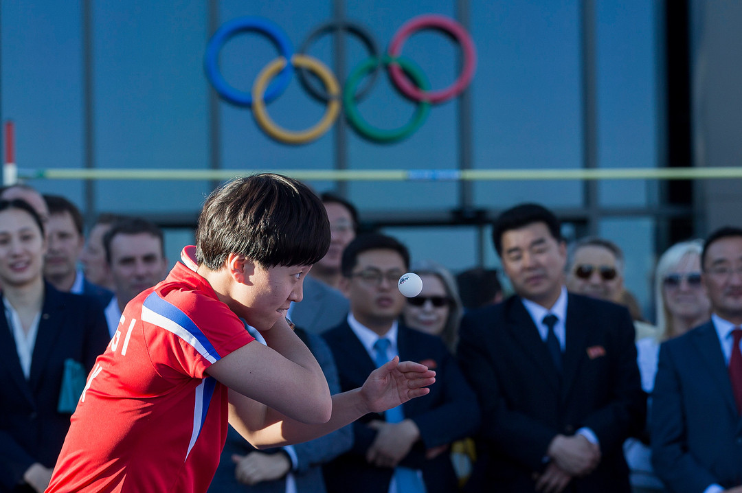 North and South Korea table tennis players came together for a special exhibition event in Lausanne last month to mark Olympic Day and demonstrate how the sport is helping forge stronger ties between the two countries ©Instagram 