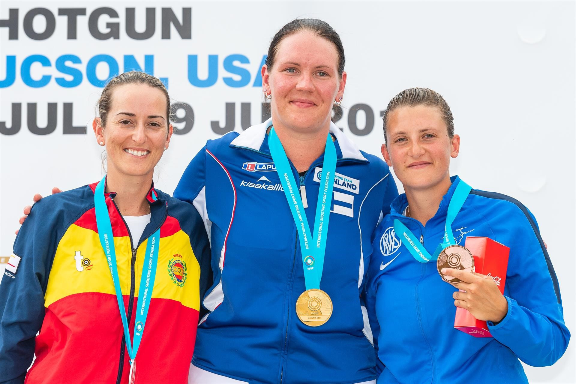 Finland's Marika Salmi emerged victorious from the shoot-off to take gold for the first time in her career ©ISSF