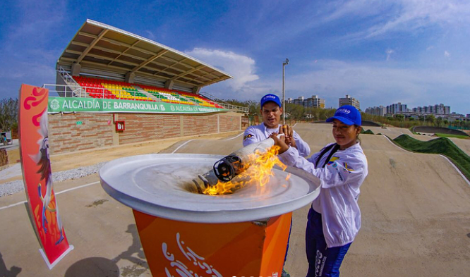 A Torch has been taken around the venues for the Games ©Barranquilla