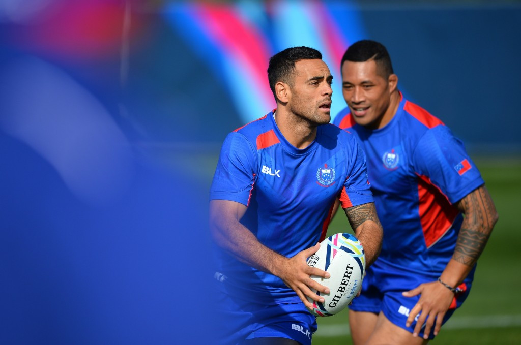 Samoa in training ahead of the Rugby World Cup 