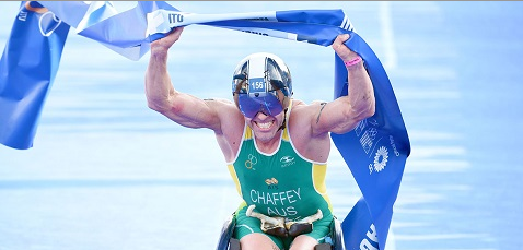 Bill Chaffey secured his fifth PT1 global crown as Australia bagged a trio of successes at the ITU Para-triathlon World Championships ©ITU