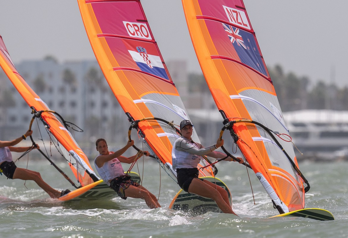 New Zealand's Veerle ten Have now leads the girls' RS:X class after day three's racing at the Youth Sailing World Championships in Texas ©World Sailing