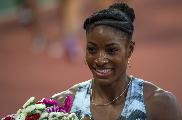 Olympic 400m champion Shaunae Miller-Uibo, pictured after winning over 200m at the IAAF Diamond League meeting in Rabat, will meet 20-year-old rival Salwa Eid Naser over a full lap tomorrow night in the Stade Louis II in Monaco ©Getty Images  