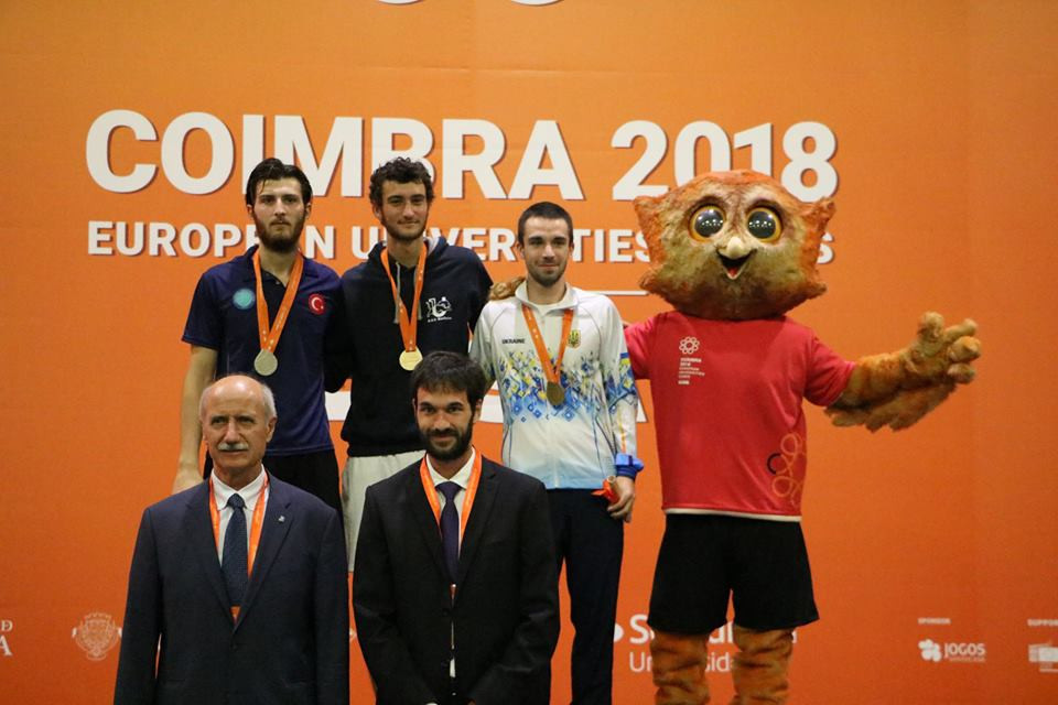 The University of Bordeaux’s Valentin Singer claimed the men’s singles badminton titles on day six of the European Universities Games in Coimbra in Portugal ©EUG Coimbra 2018/Facebook