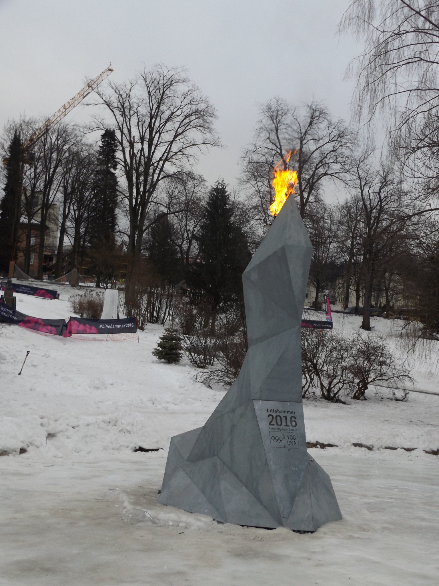 The flame for the Youth Winter Olympic Games in Lillehammer ©ITG
