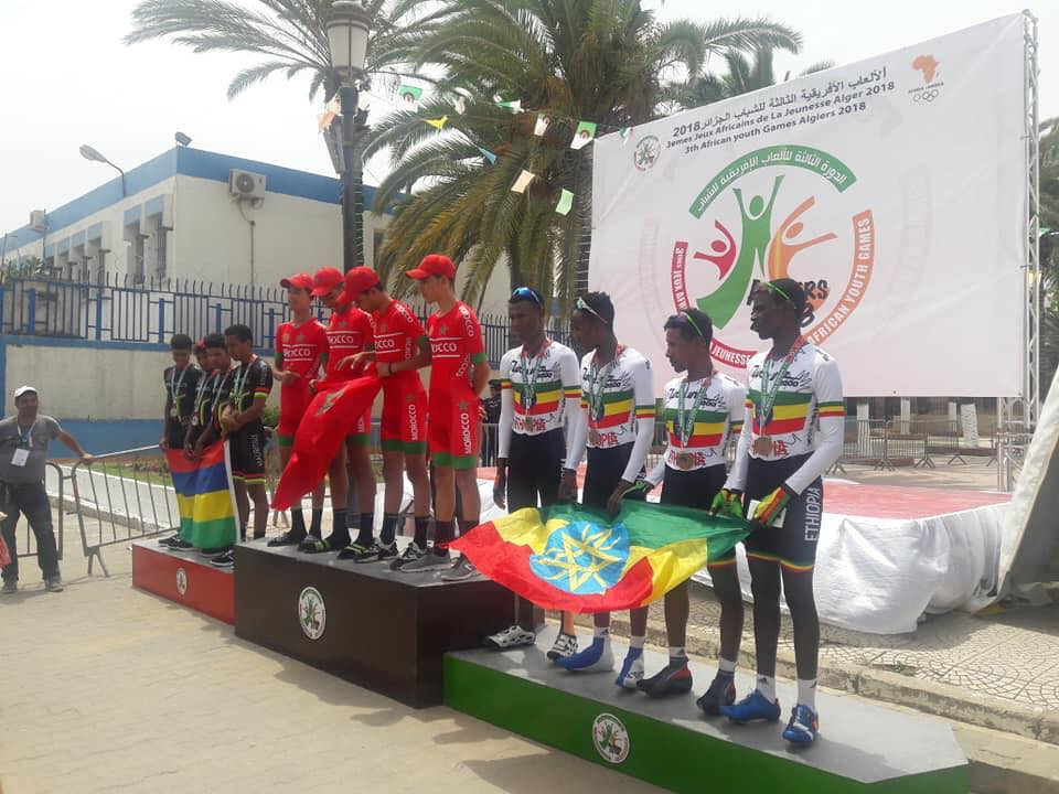 Morocco won the men’s time trial cycling event as action continued today at the African Youth Games in Algiers ©‎Brahim Djatout‎/Facebook