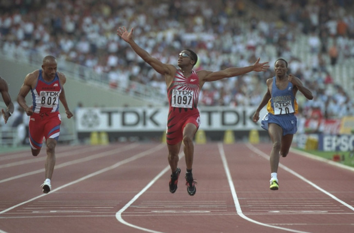 Ato Boldon, sprint talent and athletics geek, takes the 200m title at the 1997 IAAF World Championships in Athens ©Getty Images