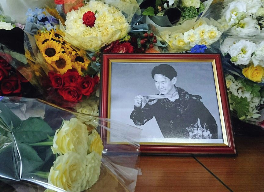 A funeral service has been held in Almaty for Denis Ten ©Twitter