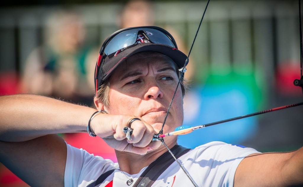 Sophie Dodemont of France secured two compound gold medals as she entered her wait for Archery World Cup glory ©World Archery
