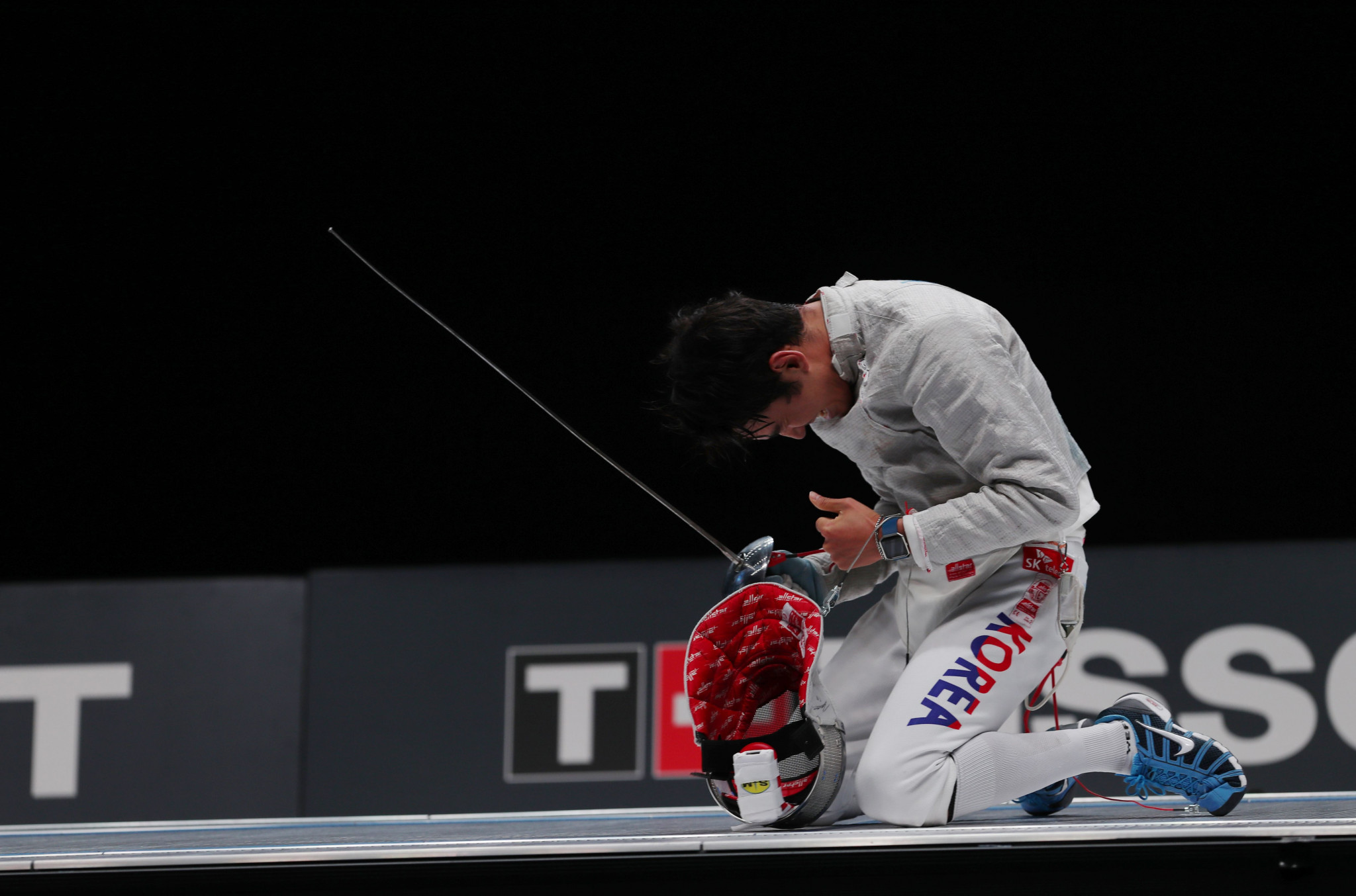 South Korea's London 2012 Olympic gold medallist Kim Jung-hwan secured his first individual title at the World Championships ©Getty Images